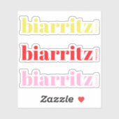 Biarritz Frankrijk moderne vakantie Sticker (Vel)