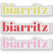 Biarritz Frankrijk moderne vakantie Sticker (Voorkant)