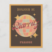 Biarritz Frankrijk Retro Partij Briefkaart (Voorkant)