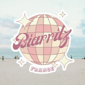 Biarritz Frankrijk Retro  Party roze Sticker