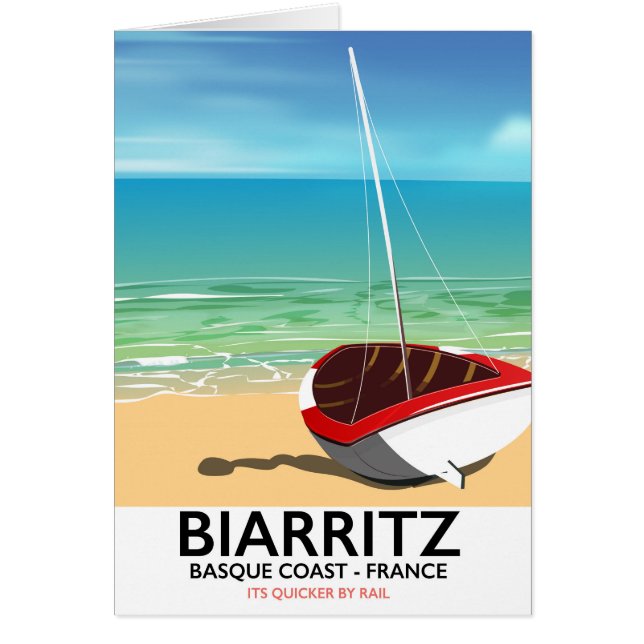 Biarritz Frankrijk Strand reisposter (Voorkant)