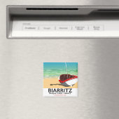Biarritz Frankrijk Strand reisposter Magneet (Insitu (Vaatwasser))