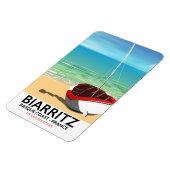 Biarritz Frankrijk Strand reisposter Magneet (Linkerzijde)