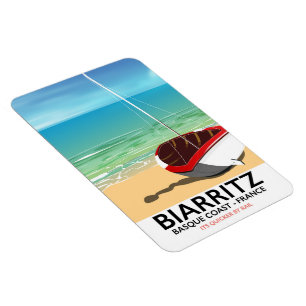 Biarritz Frankrijk Strand reisposter Magneet