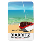 Biarritz Frankrijk Strand reisposter Magneet (Verticaal)