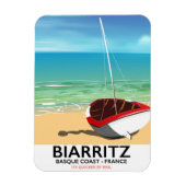 Biarritz Frankrijk strand reisposter Magneet (Verticaal)