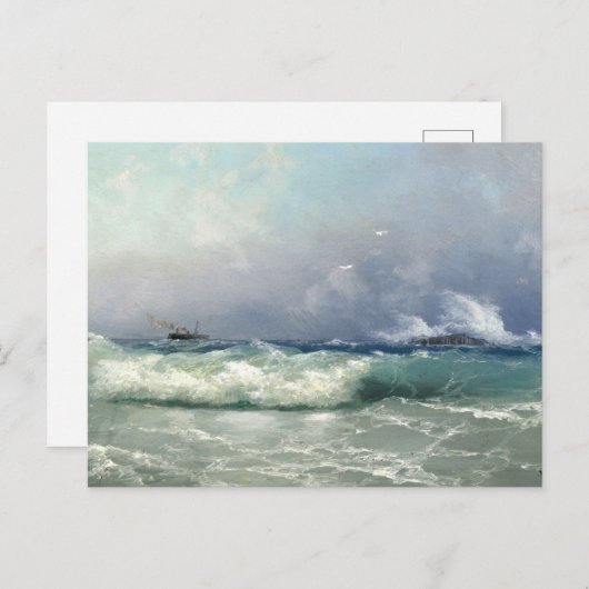 Biarritz, Ivan Konstantinovich Aivazovsky Briefkaart (Voorkant / Achterkant)