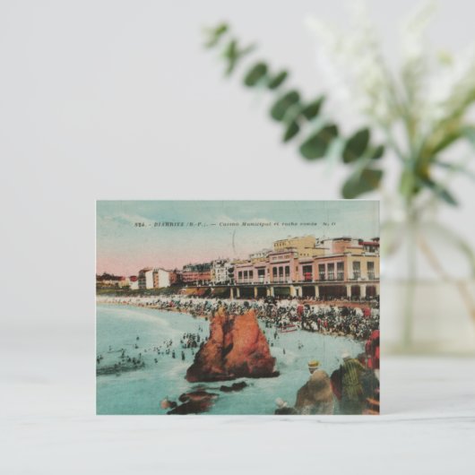 Biarritz Le casino Municipal replica 1917 Briefkaart (Staand voorkant)