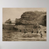 BIARRITZ - Rocher de la Virge et Bains du port Poster (Voorkant)