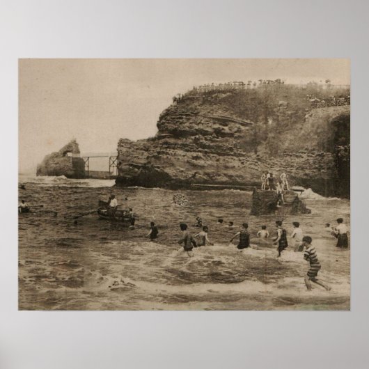BIARRITZ - Rocher de la Virge et Bains du port Poster (Voorkant)