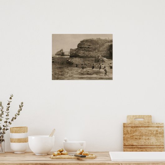 BIARRITZ - Rocher de la Virge et Bains du port Poster (Keuken)