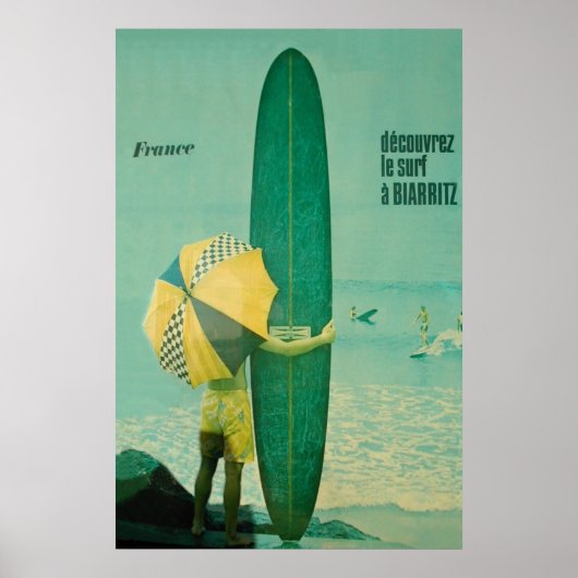 Biarritz Surfen Poster | SURF | Surfer (Voorkant)