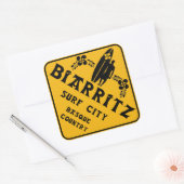 Biarritz Surfing Vierkante Sticker (Envelop)