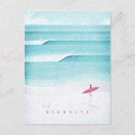 Biarritz Vintage Travel Poster - Art Briefkaart