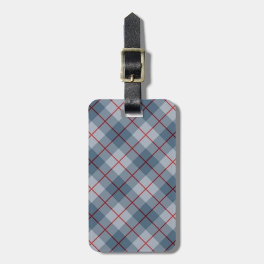 Bias Pset Blue-Red Stripe Bagagelabel (Voorkant verticaal)