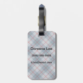 Bias Pset Blue-Red Stripe Bagagelabel (Achterkant verticaal)