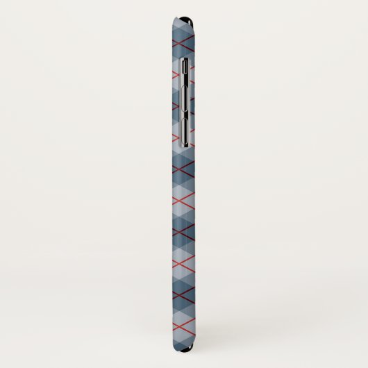 Bias Pset Blue-Red Stripe Case-Mate iPhone Case (Achterkant/links)