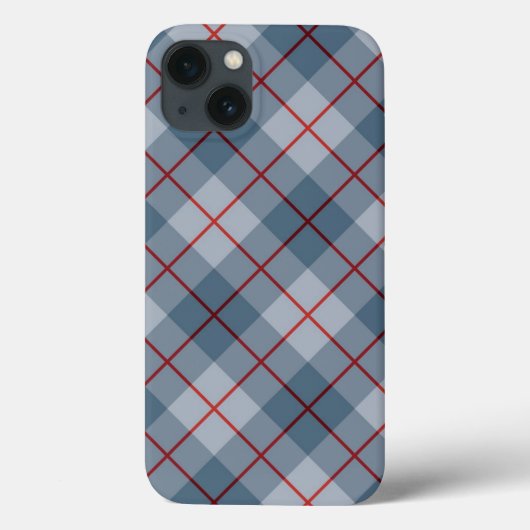 Bias Pset Blue-Red Stripe Case-Mate iPhone Case (Achterkant)