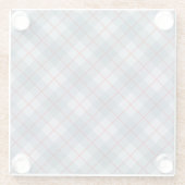 Bias Pset Blue-Red Stripe Glazen Onderzetter (Achterkant)