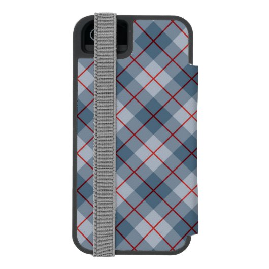 Bias Pset Blue-Red Stripe Incipio iPhone Portemonnee Hoesje (Agenda Achterkant)