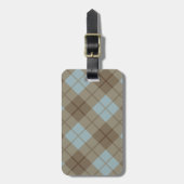 Bias Pset in Blue en Brown Bagagelabel (Voorkant verticaal)