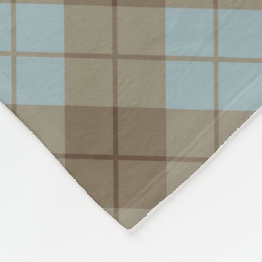 Bias Pset in Blue en Brown Fleece Deken (Hoek)