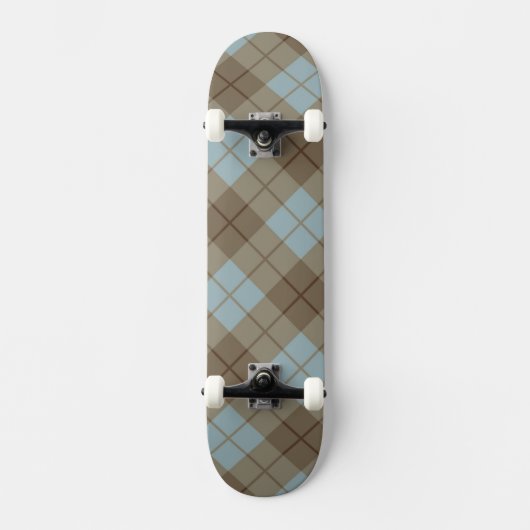 Bias Pset in Blue en Brown Persoonlijk Skateboard (Voorkant)