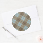 Bias Pset in Blue en Brown Ronde Sticker (Envelop)