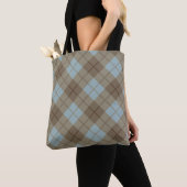 Bias Pset in Blue en Brown Tote Bag (Dichtbij)