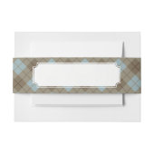 Bias Pset in Blue en Brown Uitnodigingen Wikkel (Voorkant Voorbeeld)