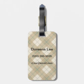 Bias Pset in Gold met Green Stripe Bagagelabel (Achterkant verticaal)