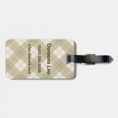 Bias Pset in Gold met Green Stripe Bagagelabel (Achterkant horizontaal)