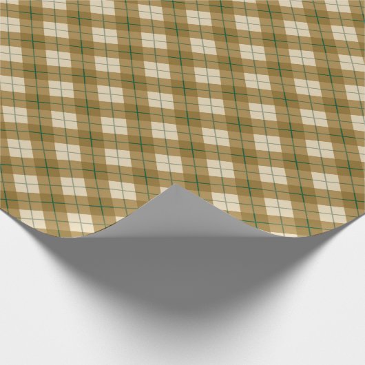 Bias Pset in Gold met Green Stripe Cadeaupapier (Hoek)