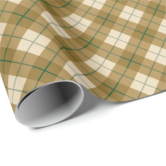 Bias Pset in Gold met Green Stripe Cadeaupapier (Rol Hoek)