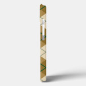Bias Pset in Gold met Green Stripe Case-Mate iPhone Case (Achterkant / Links)