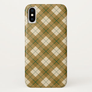 Bias Pset in Gold met Green Stripe iPhone X Hoesje