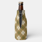 Bias Pset in Gold met Green Stripe Flesjeskoeler (Fles Achterkant)