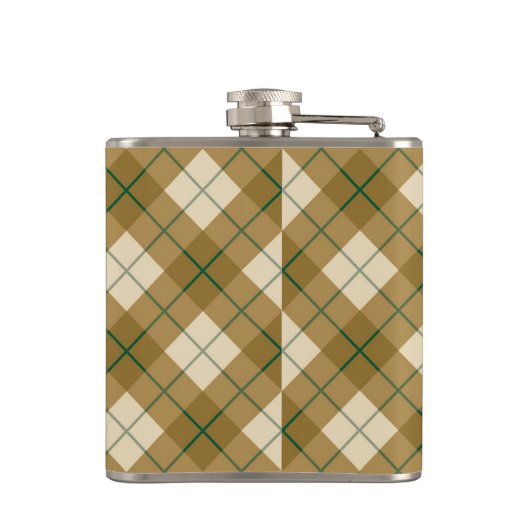 Bias Pset in Gold met Green Stripe Heupfles (Achterkant)