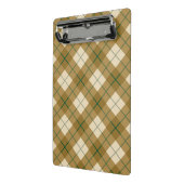 Bias Pset in Gold met Green Stripe Mini Klembord (Angled2)