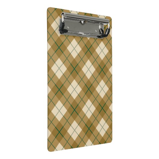 Bias Pset in Gold met Green Stripe Mini Klembord (Schuin)