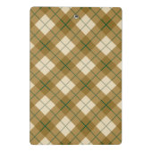 Bias Pset in Gold met Green Stripe Mini Klembord (Achterkant)