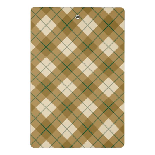 Bias Pset in Gold met Green Stripe Mini Klembord (Achterkant)