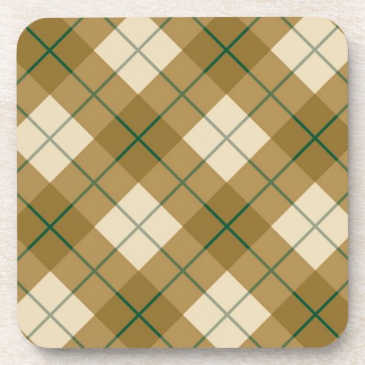 Bias Pset in Gold met Green Stripe Onderzetter (Voorkant)