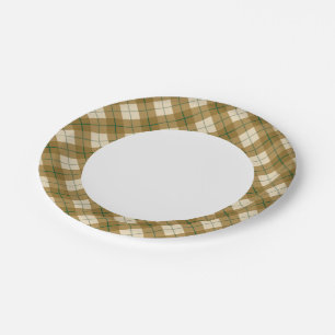 Bias Pset in Gold met Green Stripe Papieren Bordje