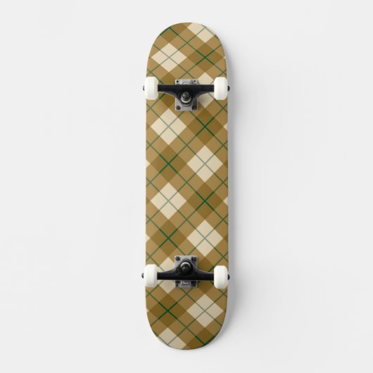 Bias Pset in Gold met Green Stripe Persoonlijk Skateboard (Voorkant)