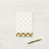 Bias Pset in Gold met Green Stripe Post-it® Notes (Op bureau)