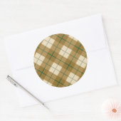 Bias Pset in Gold met Green Stripe Ronde Sticker (Envelop)
