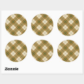 Bias Pset in Gold met Green Stripe Ronde Sticker (Vel)