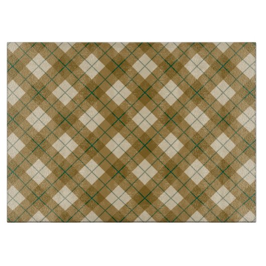 Bias Pset in Gold met Green Stripe Snijplank (Voorkant)