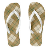 Bias Pset in Gold met Green Stripe Teenslippers (Voetbed)